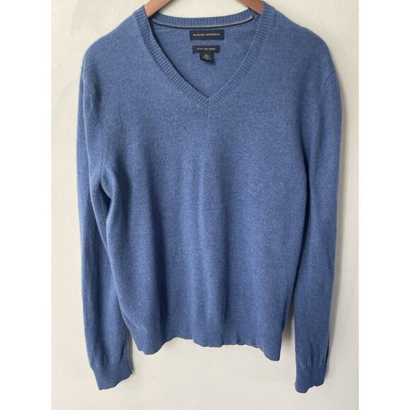 Banana Republic Other - Banana Republic Extra Fine Merino Wool Crew Neck Sweater Mens L Blue Career
